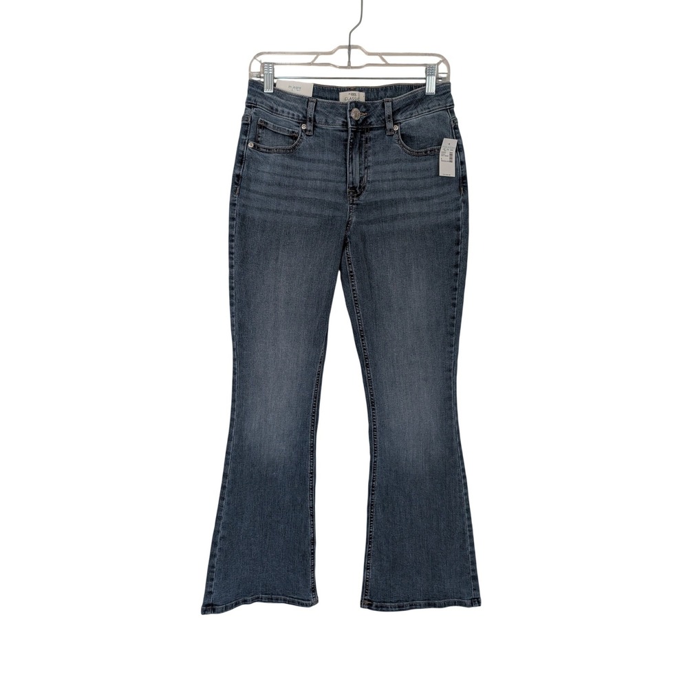 Maurices M Jeans Classic Flare Mid Rise Super Stretch Denim Blue Size 6 Regular